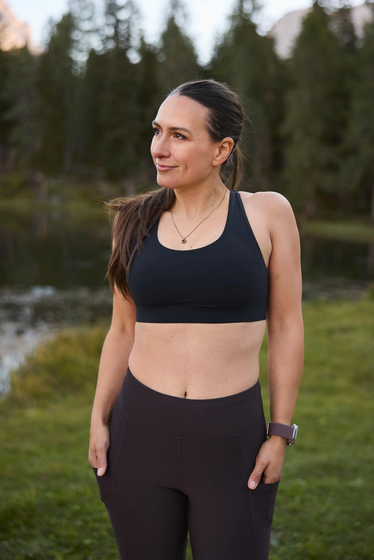 Lava Rock Racerback Sports Bra