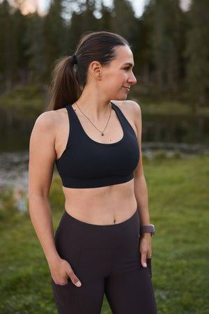Lava Rock Racerback Sports Bra
