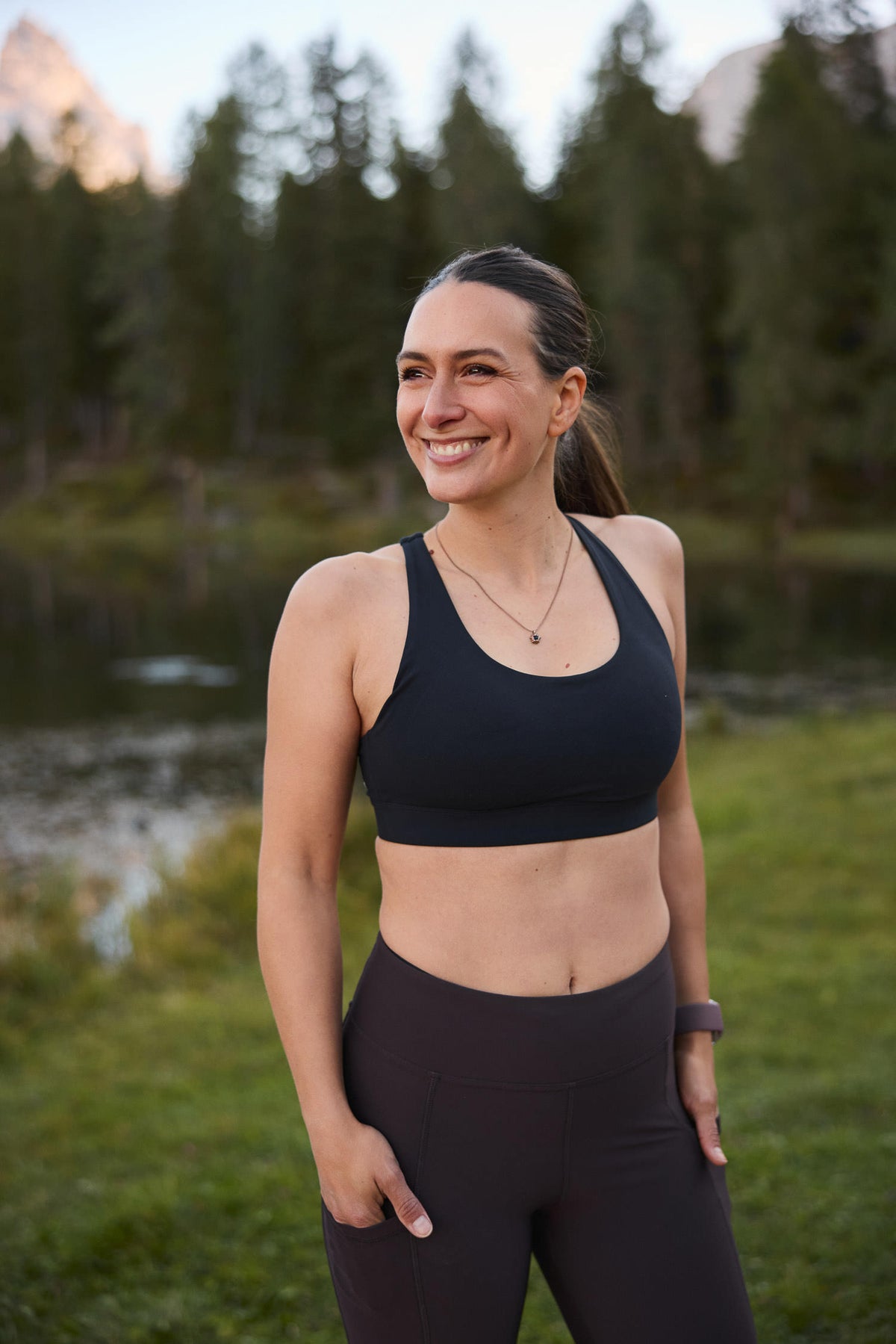 Lava Rock Racerback Sports Bra