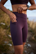 Summit Biker Pocket Shorts Aubergine