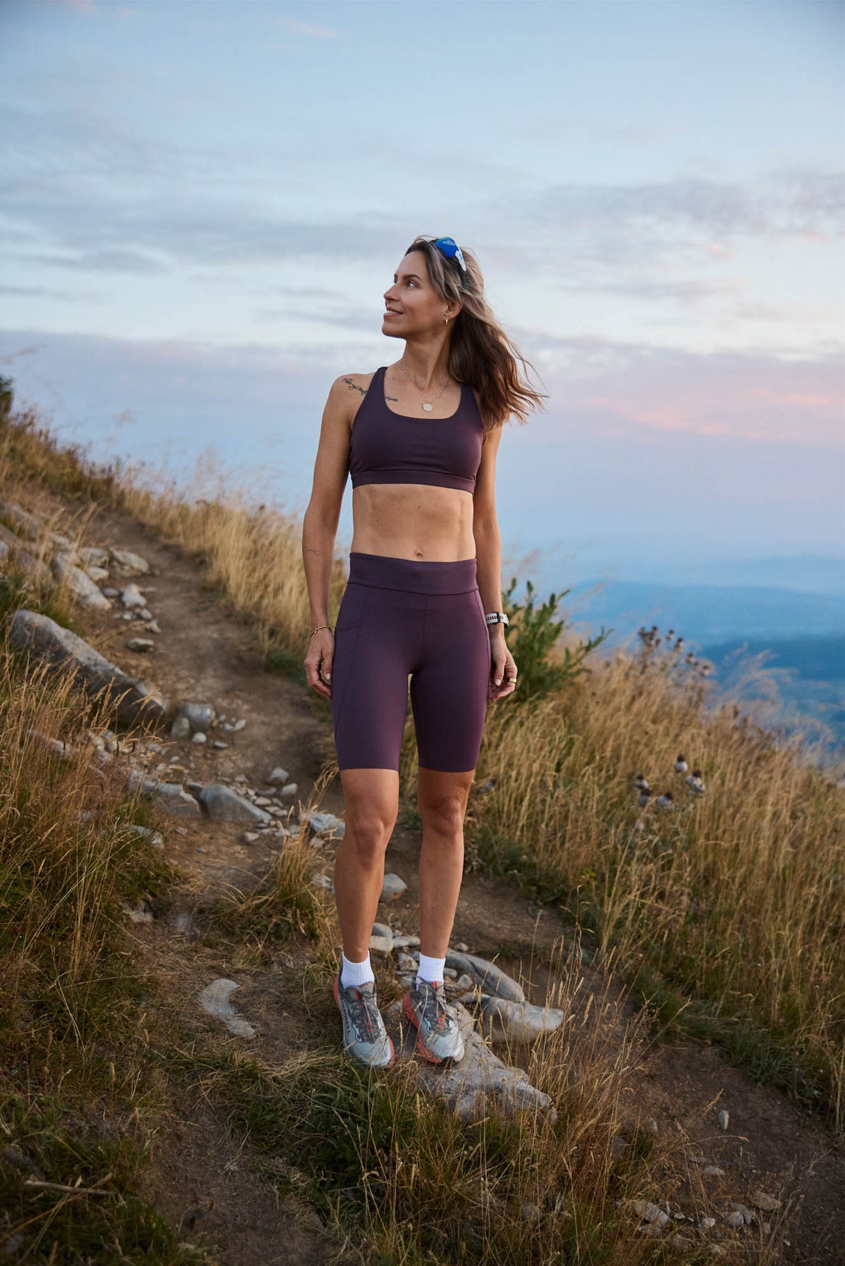 Summit Biker Pocket Shorts Aubergine