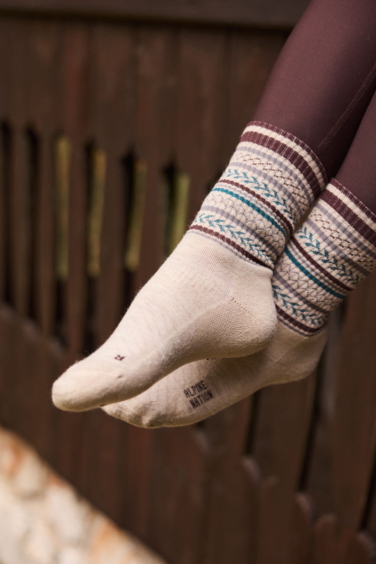 Abisko Wandersocken aus Merinowolle - Starlight