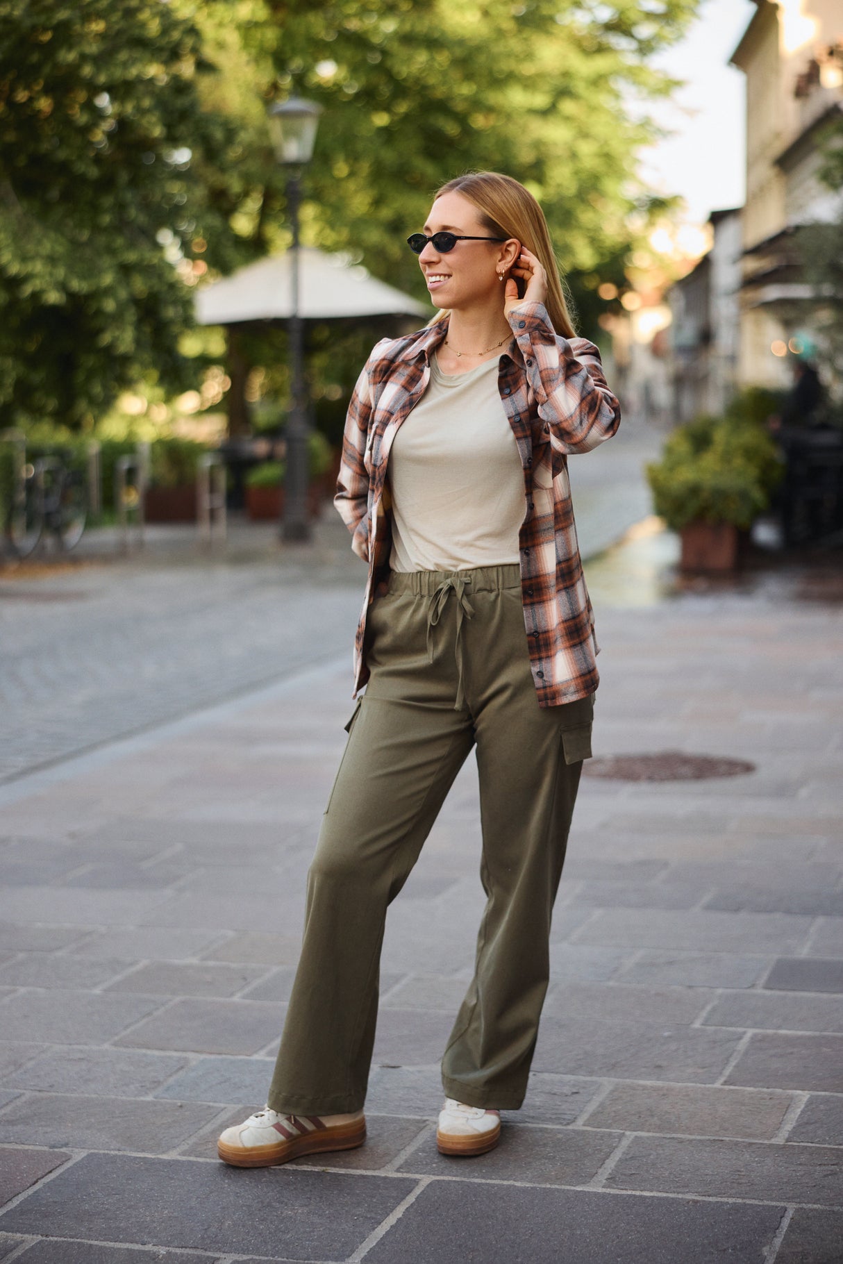 Nomad hlače od platna - Olive