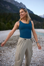 Aerial Ribbed Tank Top Dark Navy