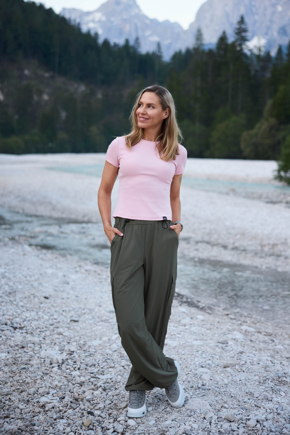 pantaloni Parachute - Olive