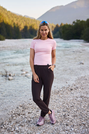 Riva Ribbed T-shirt - Rose