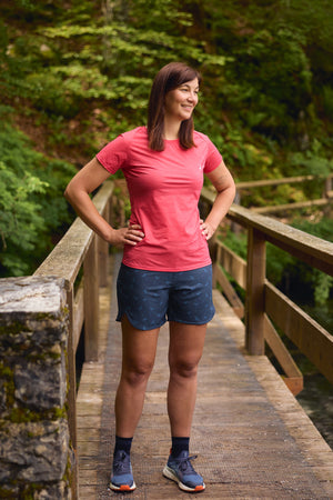 Summit Short Sleeve Tee Hibiscus Red