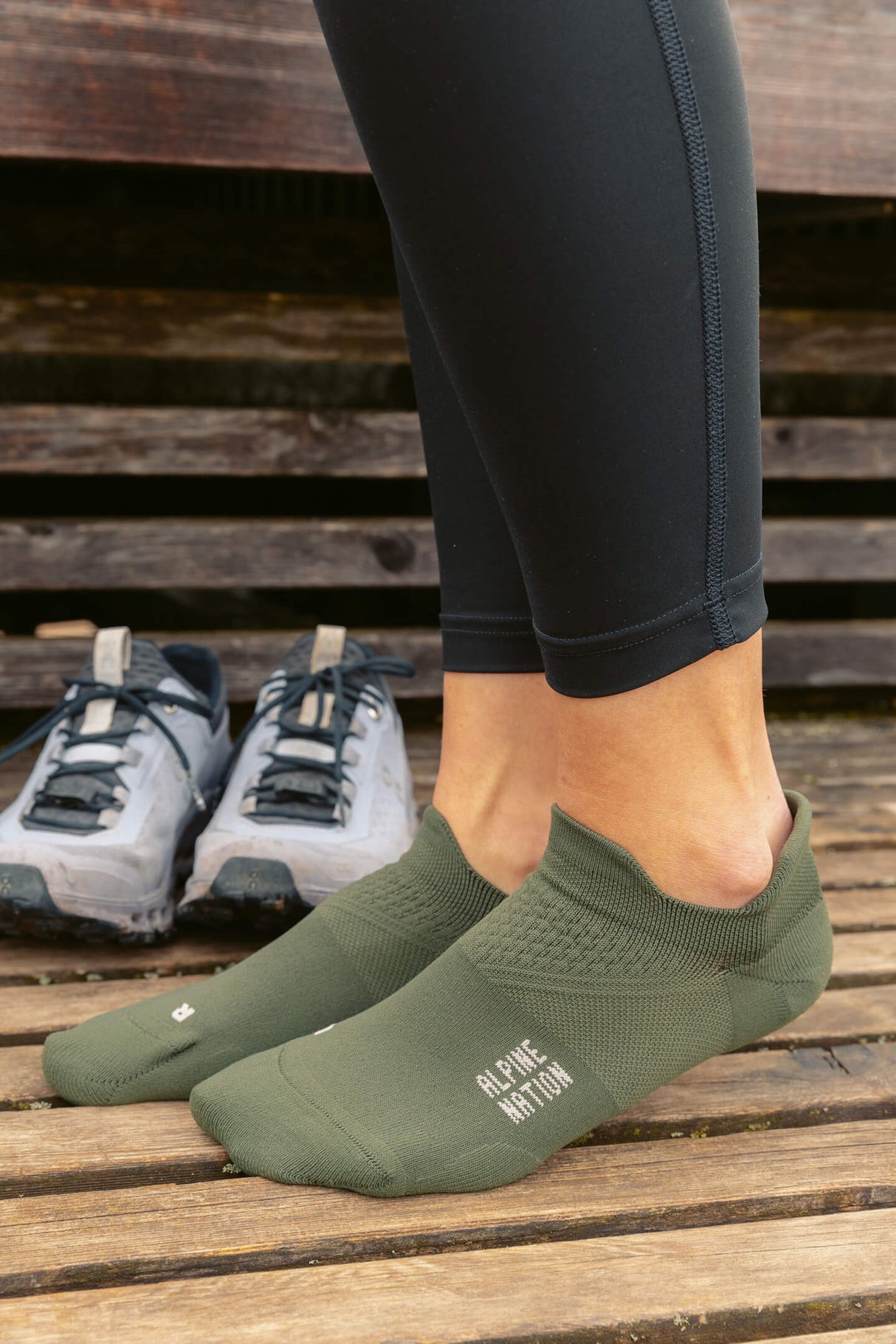 Summit Low Ankle Wandersocken - Moss Green