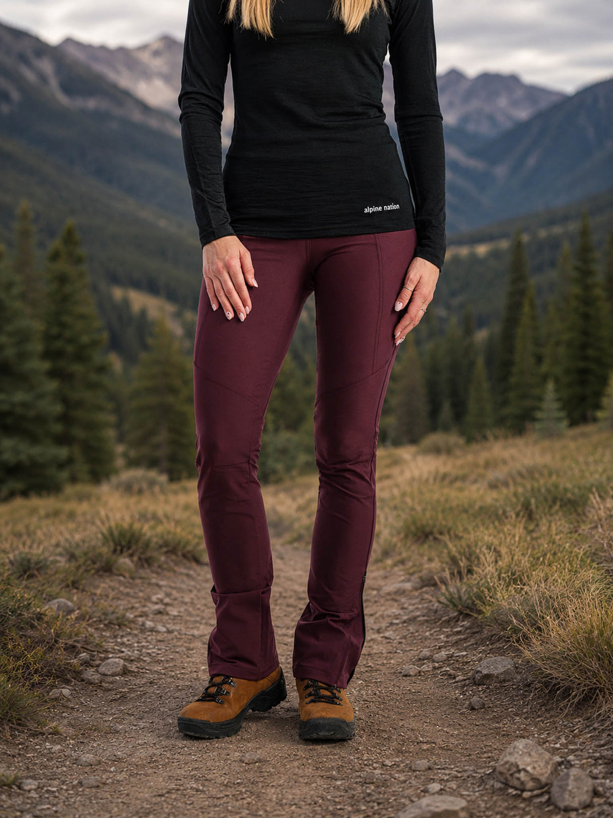 Pantaloni Altitude Aubergine
