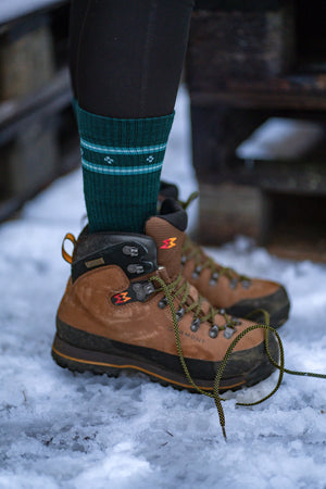 Abisko Wandersocken aus Merinowolle - Emerald