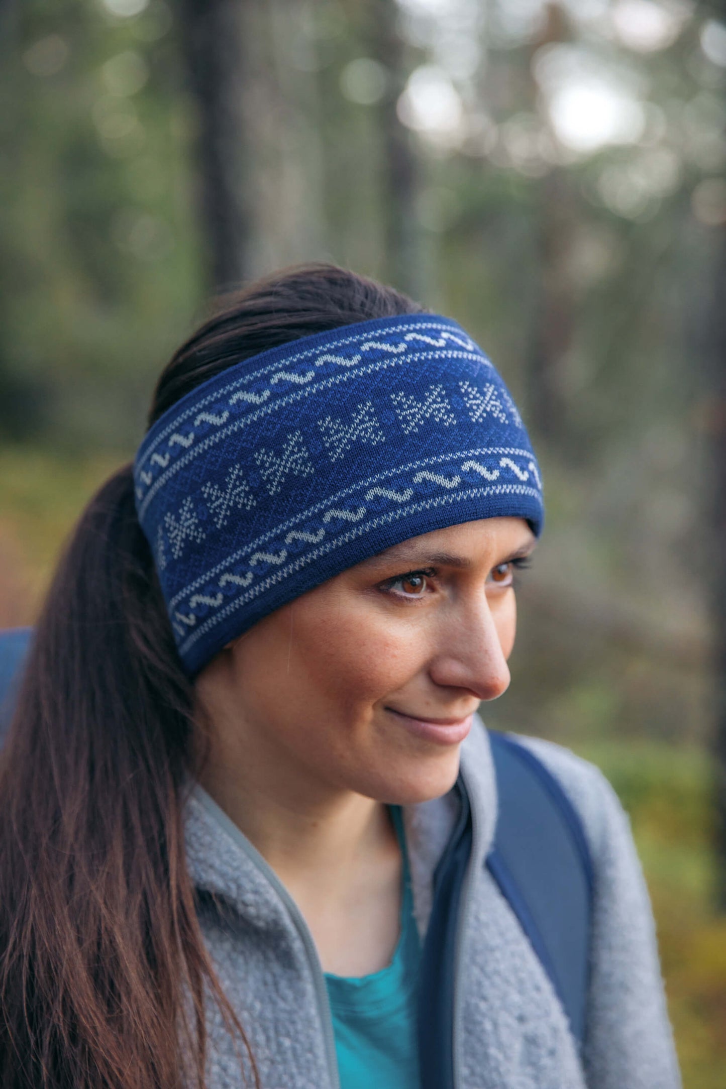 Abisko Knitted Headband Nordic Blue
