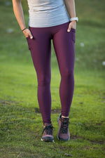 Summit Pocket Leggings Dark Plum