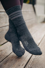 Abisko Wandersocken aus Merinowolle - Slate