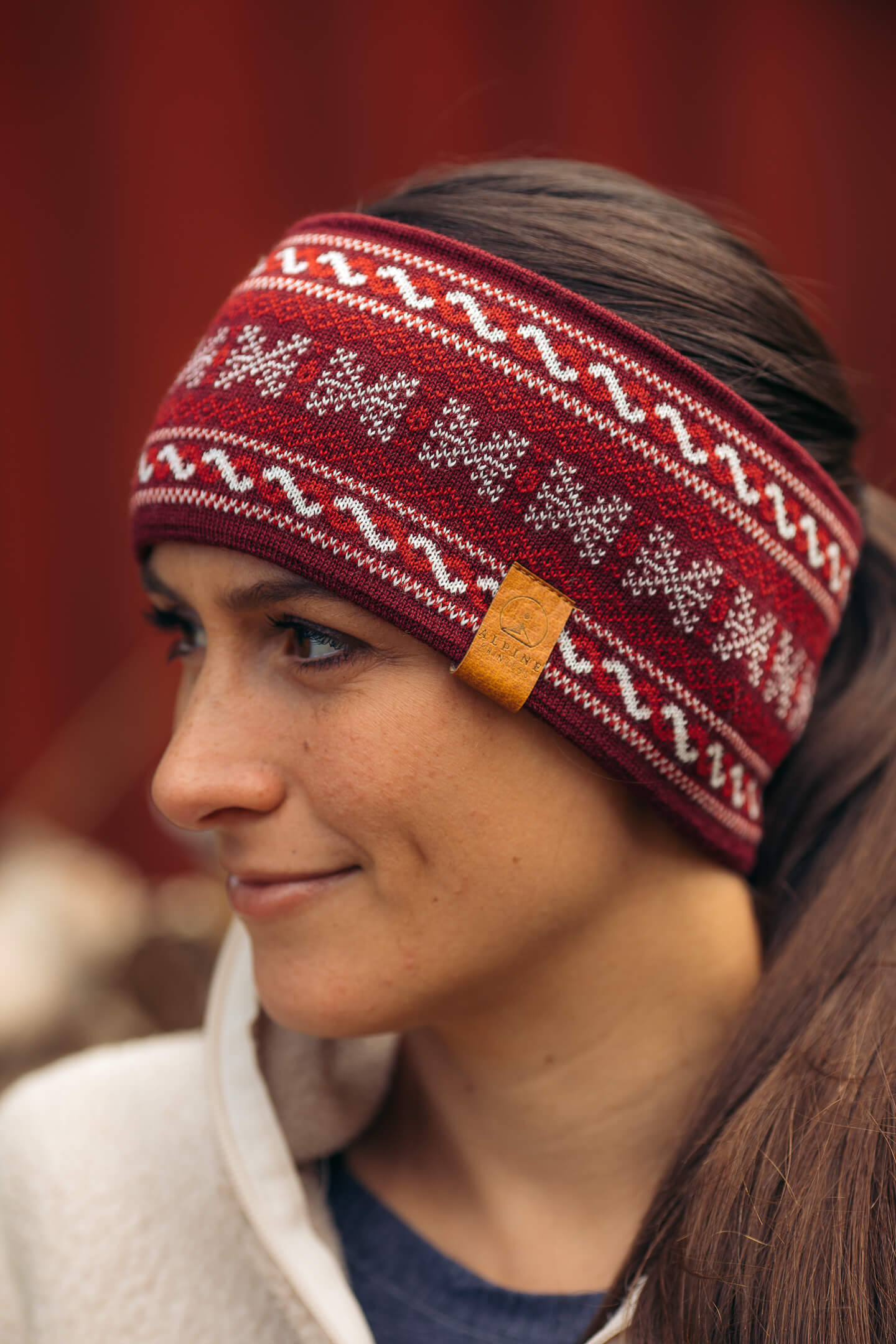 Abisko Knitted Headband Lingonberry